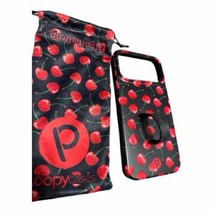 Loopy Case Cherry Design Phone Case - Black and Red